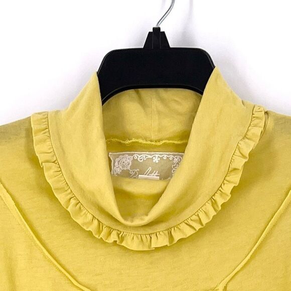Anthropologie Deletta Long Sleeve Ruffle Neck Top Size S - Picture 4 of 4